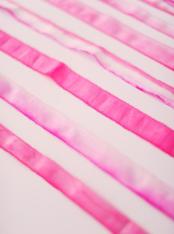 pink ombre ribbon gift packaging for valentine's day