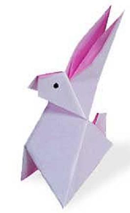  делаем кролика из бумаги