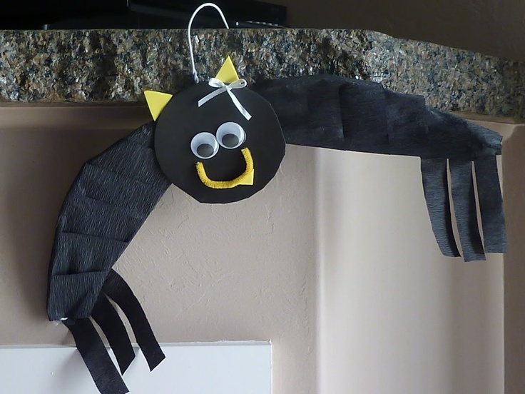 Easy Kids' Halloween Crafts - Wire Hanger Bats